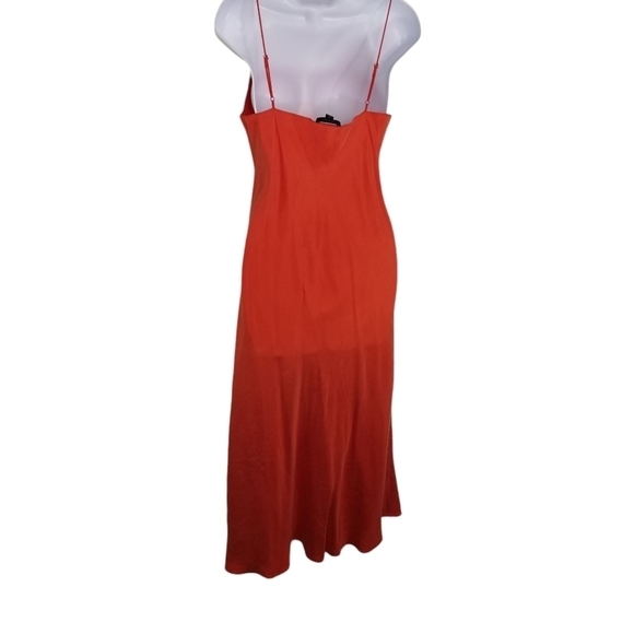 J. CREW Gwyneth cupro blend long slip dress wildfire orange - Picture 3 of 13